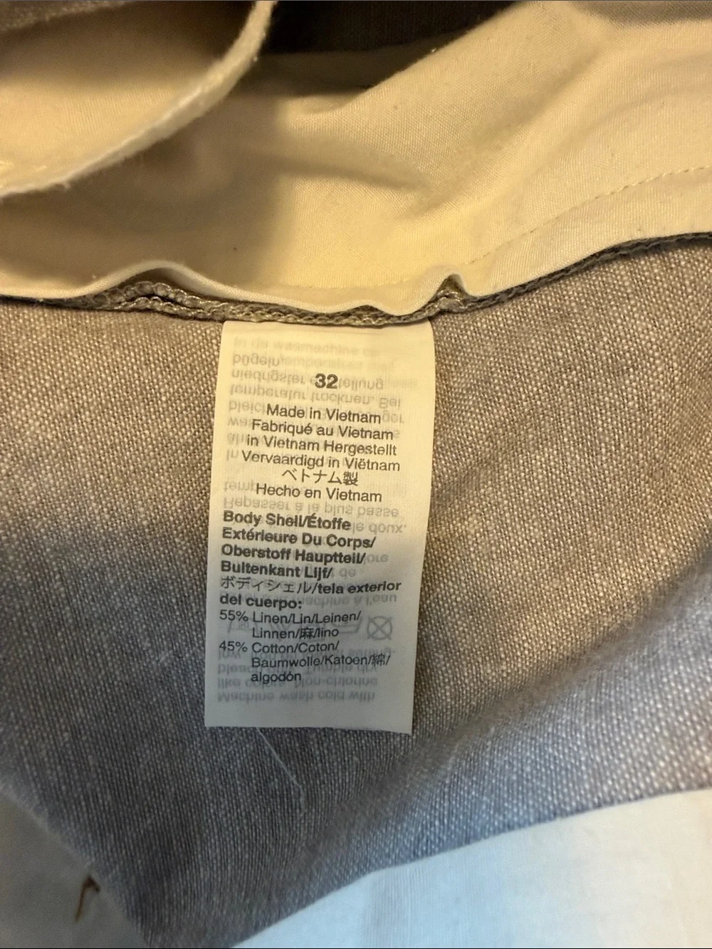 J. Crew Men's Light Gray Linen-Blend Flat Front Shorts